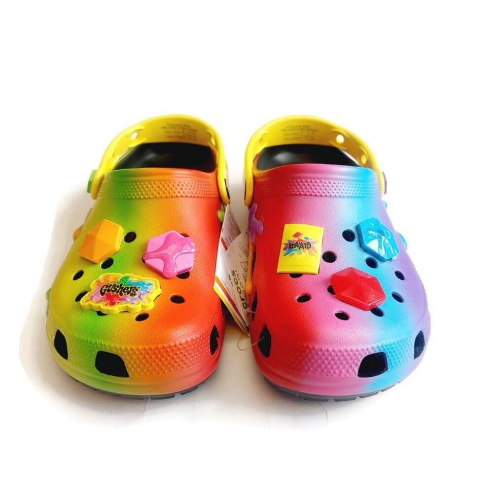 CROCS Big Kid Size J4 Womens 6 Gushers Slip On Classic Clogs K Shoes Multi Color - Picture 5 of 9